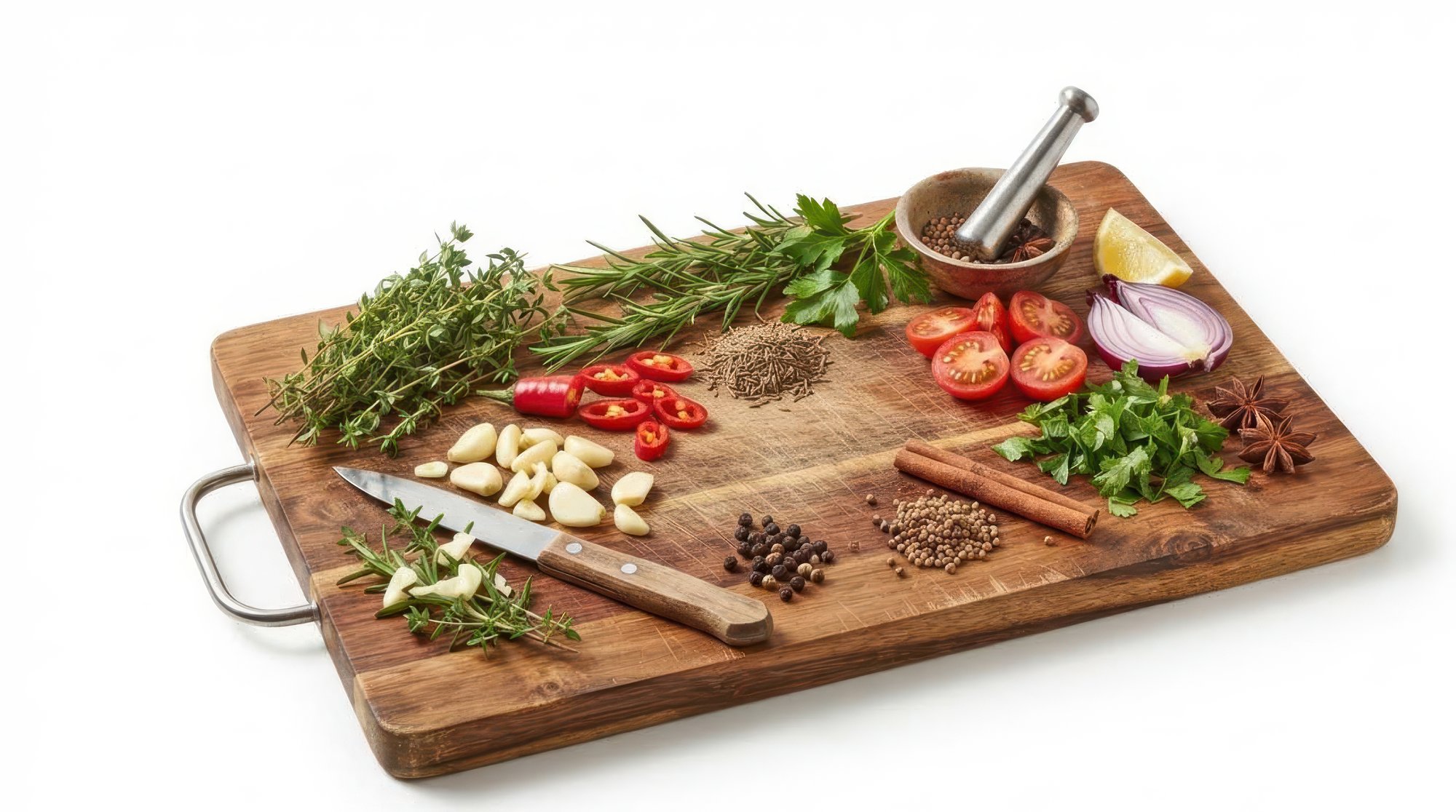 Tagliere con ingredienti freschi